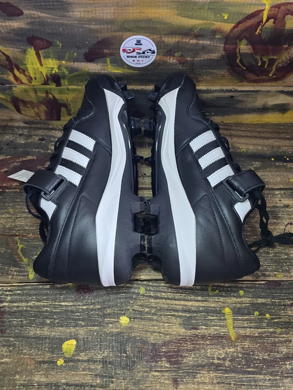 Adidas Forum TPU Baseball Cleats BSB Black Men's JR9614 Size 10.5 New